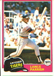 1981 Topps Baseball Cards      392     Lance Parrish